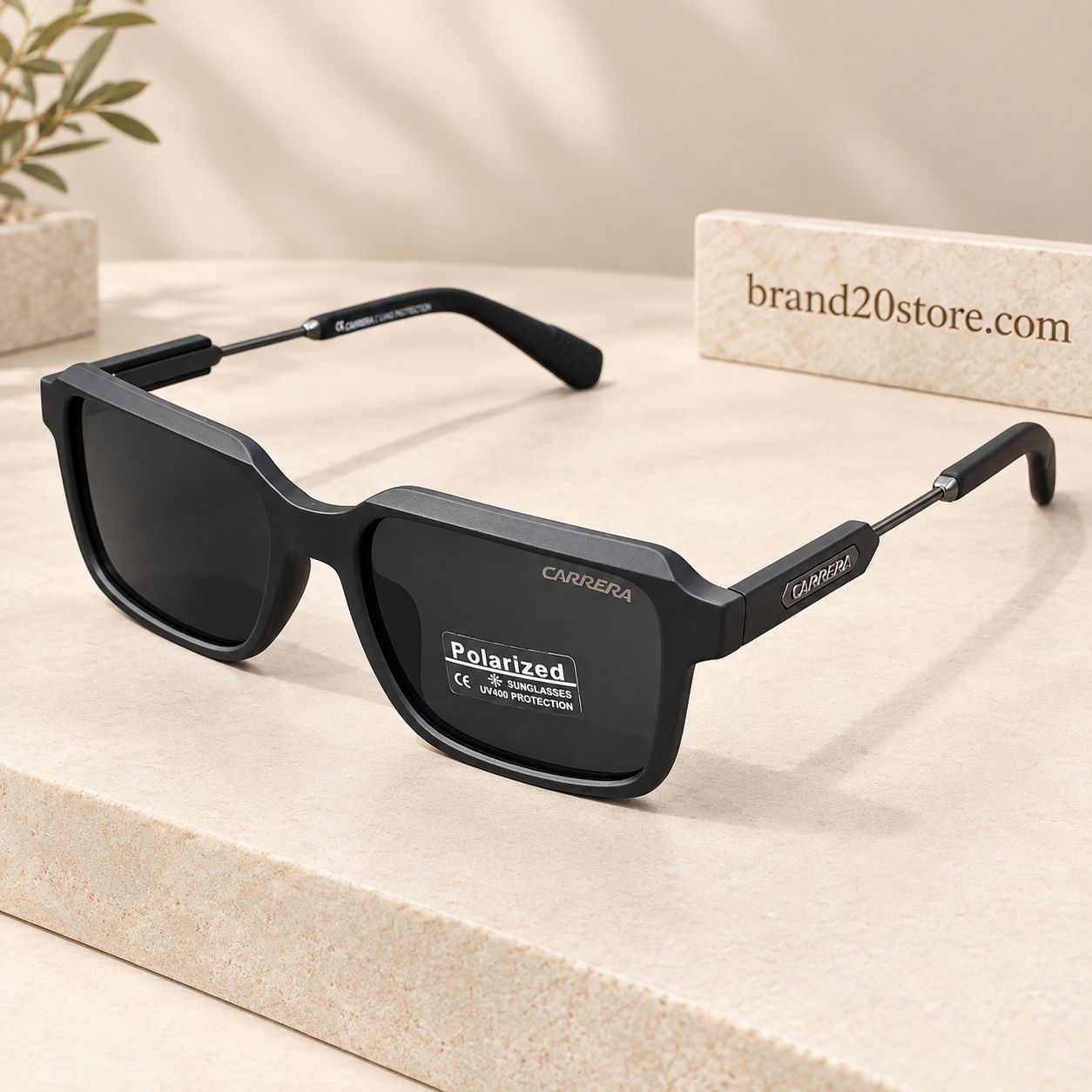 عینک آفتابی Carrera پلاریزه UV400 مشکی