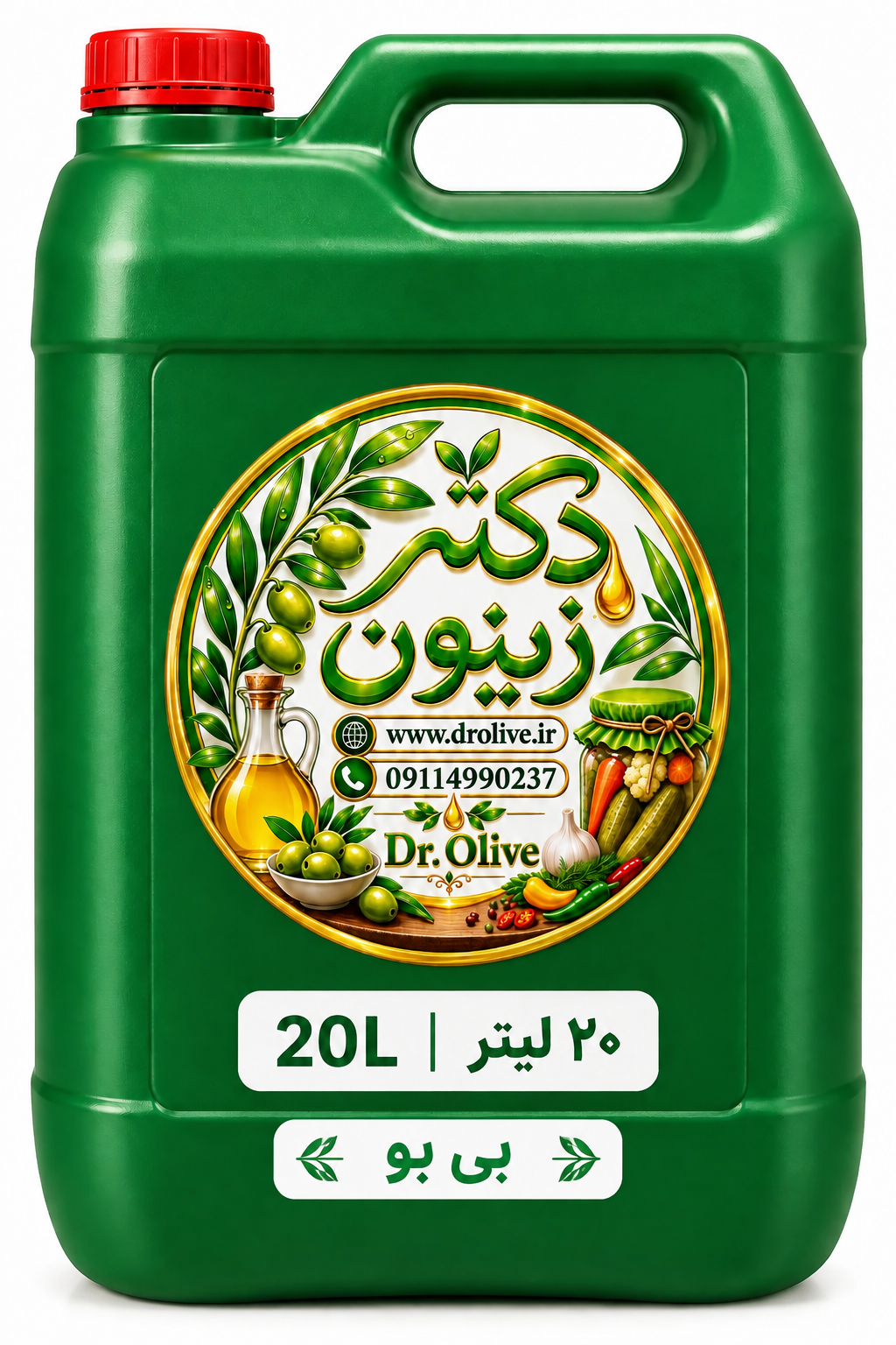 خرید روغن زیتون ۲۰ لیتری بی بو تصفیه شده دکتر زیتون | ۳۰٪ تخفیف ویژه