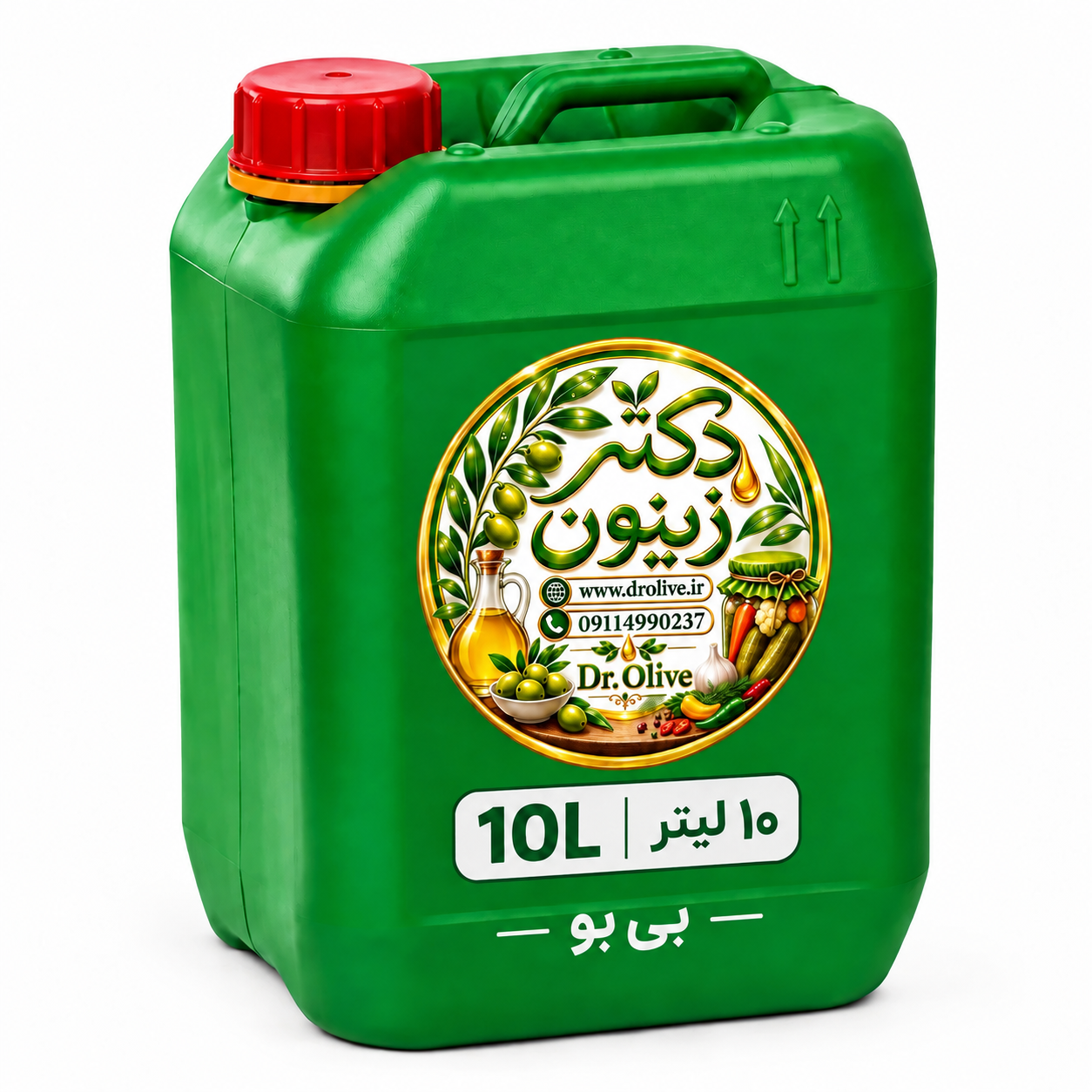 خرید روغن زیتون ۱۰ لیتری بی بو تصفیه شده دکتر زیتون | ۱۰٪ تخفیف