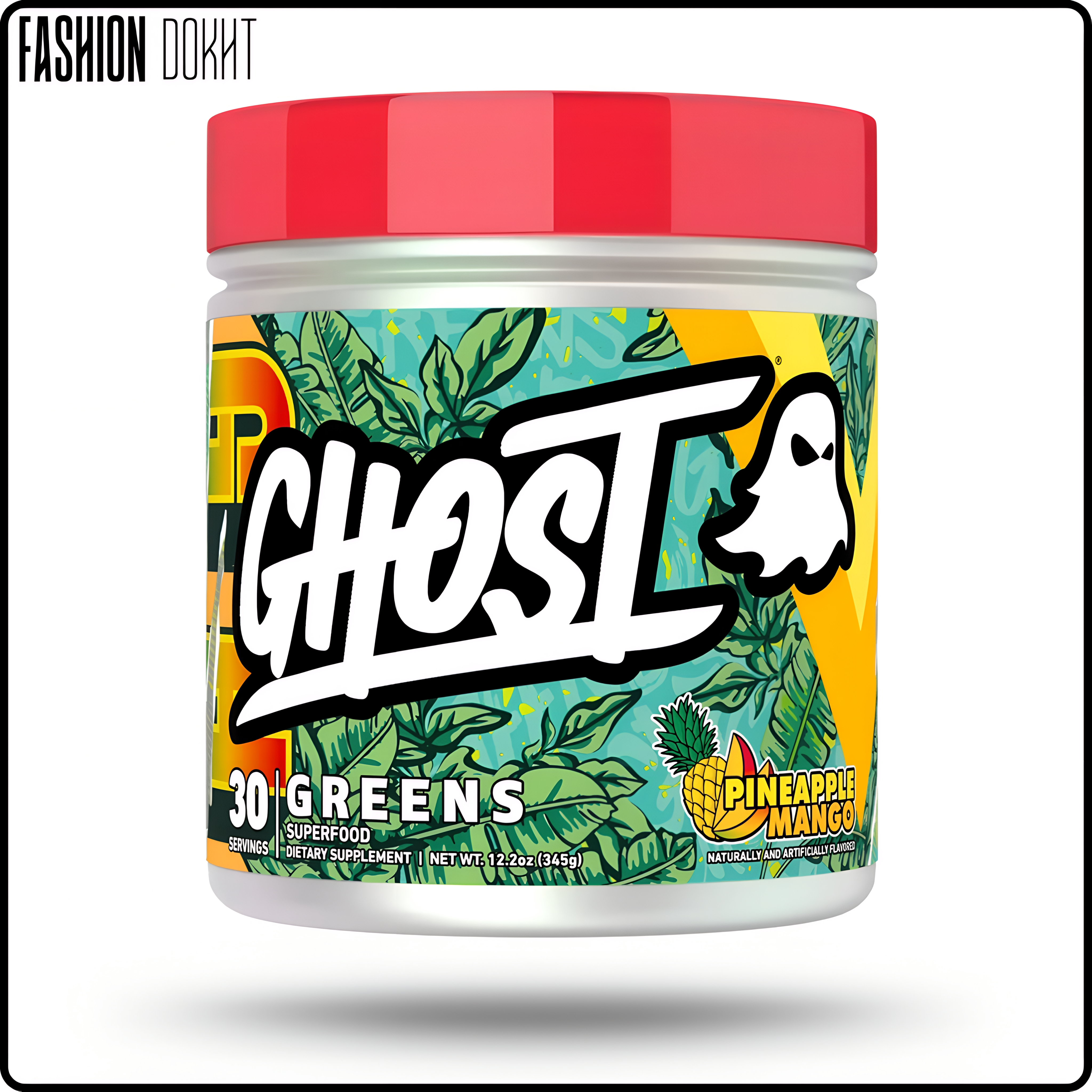 پودر گرینز GHOST GREENS گاست با طعم Mango Colada و ترکیبات Greens & Reds