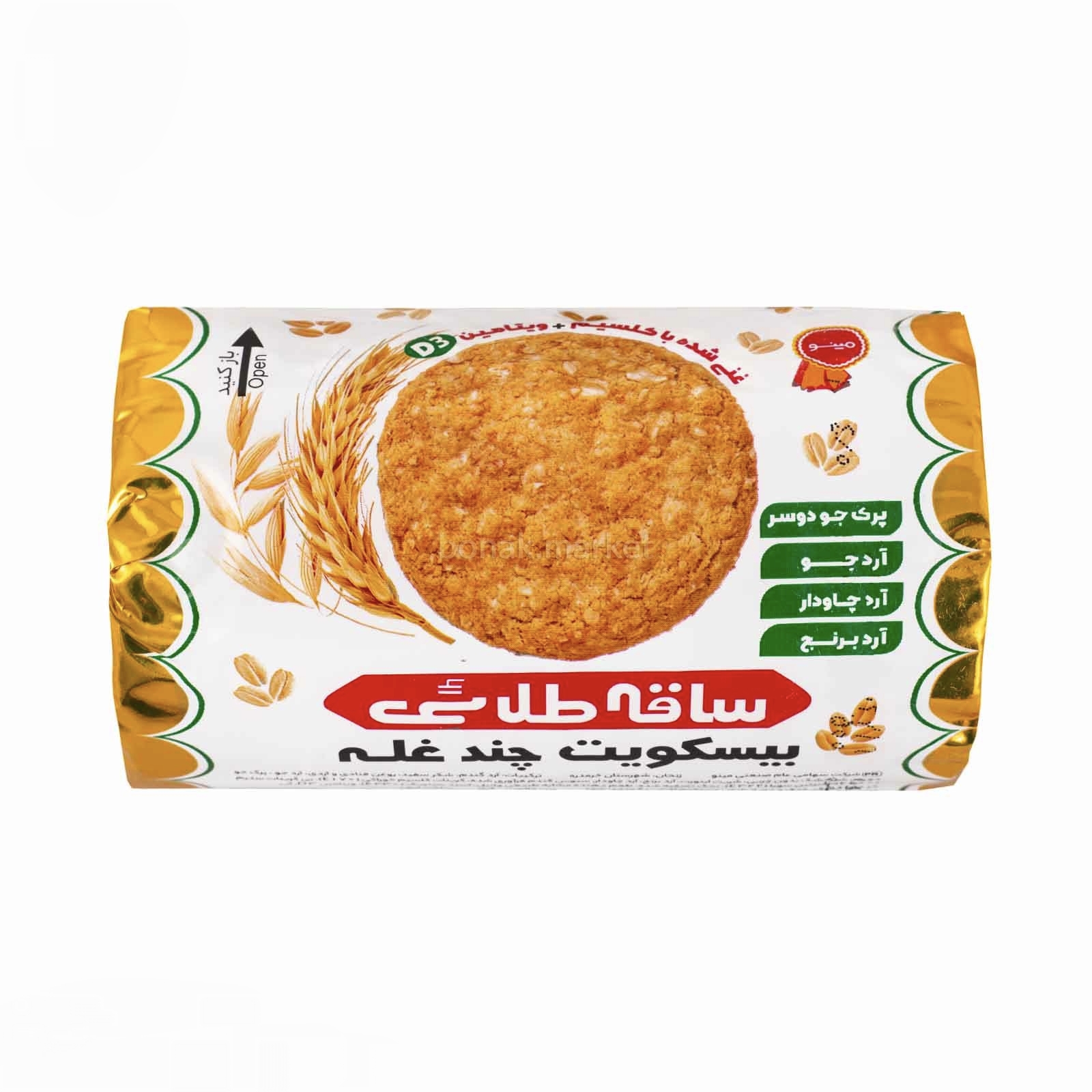 مینو بیسکویت چندغله ساقه طلایی 2۲0 گرم