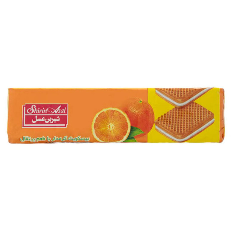 شیرین عسل بیسکویت کرمدار  باطعم پرتغال  ۱۲۰ گرم