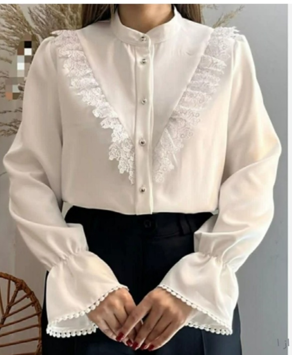 شومیز مجلسی گیپوری سایز بزرگ