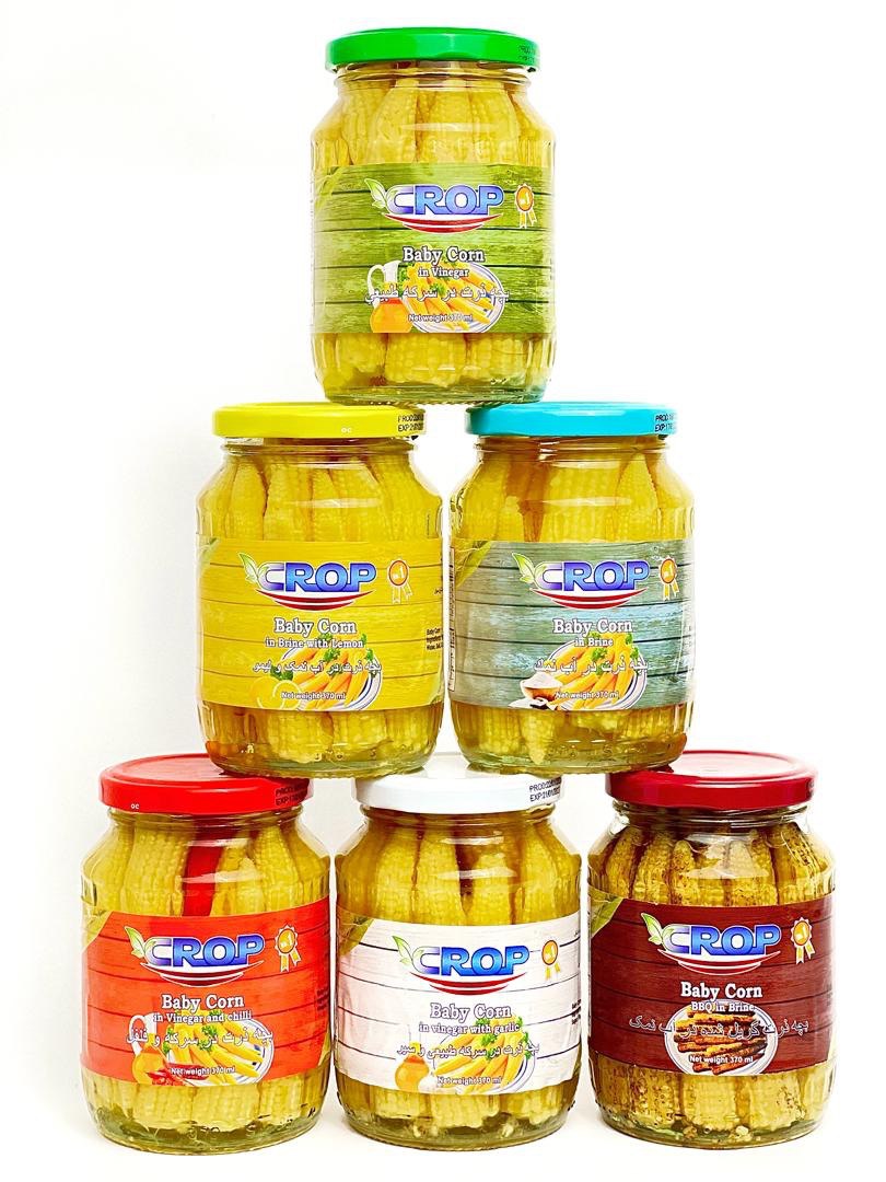 بیبی کورن در سرکه طبیعی کراپ ۴۰۰ گرمی