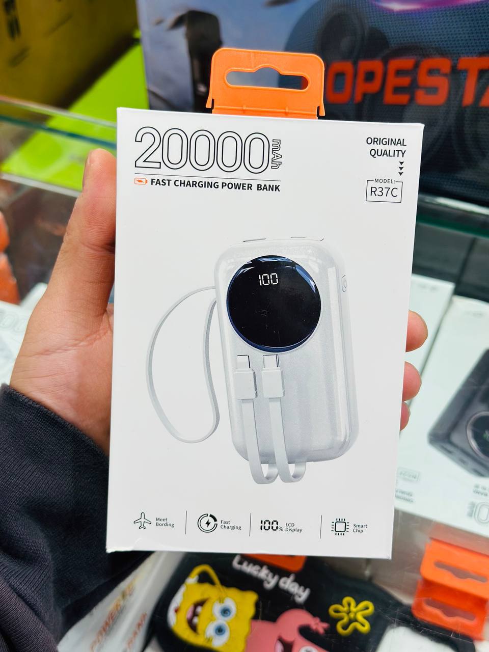 پاوربانک 22.5 وات Gjby مدل R37C ظرفیت 20000 میلی‌آمپرساعت