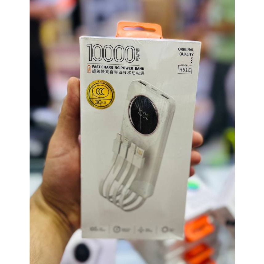 پاوربانک Gjby مدل R51E ظرفیت 10000 میلی‌آمپر ساعت