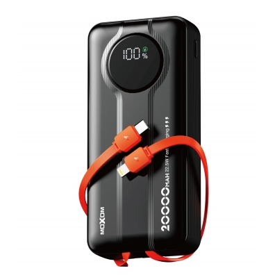 پاوربانک MOXOM مدل PB207 ظرفیت 20000 میلی‌آمپرساعت