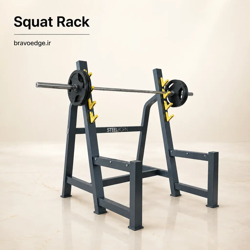 خرید رک اسکات باشگاهی Steelborn | قیمت جا هالتر اسکات - BravoEdge