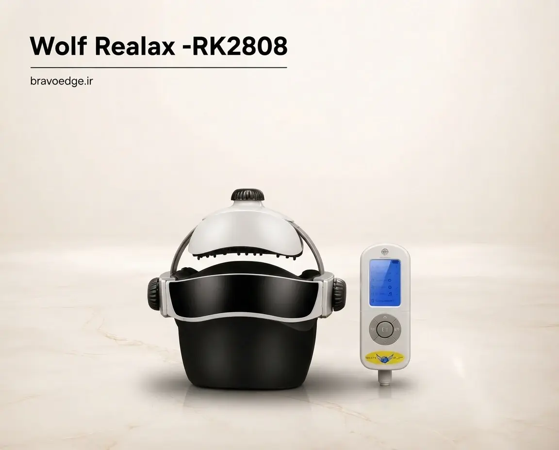 ماساژور سر ولف رلکس مدل RK2808 | با گرمایش پیشانی و شقیقه، طراحی ارگونومیک