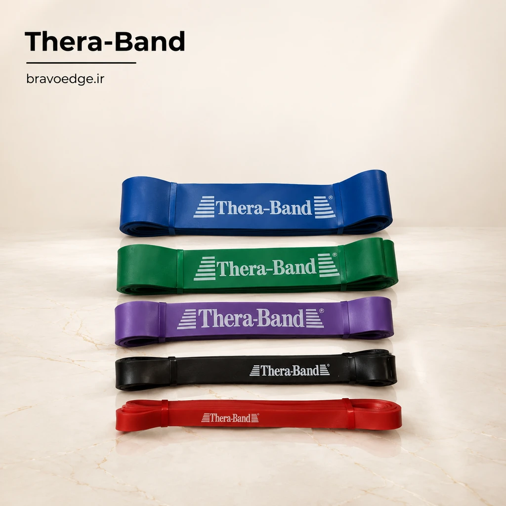 خرید کش پاور باند تراباند (TheraBand) | ۹ سطح مقاومت از سبک تا فوق سنگین