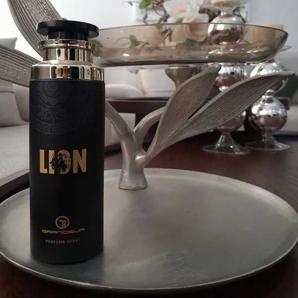 اسپری بدن مردانه گرندیور Grandeur اسد لطافه Lion حجم ۲۰۰ میلی‌لیتر